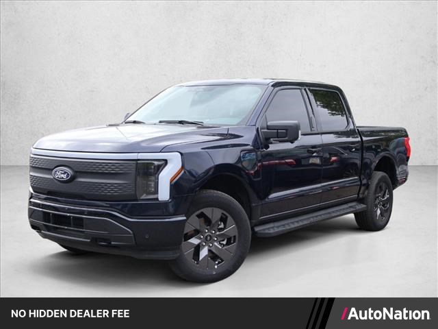 Agate Black Metallic 2025 Ford F-150 Lightning Lariat SuperCrew AWD Pickup Truck All-Wheel Drive 1-Speed Automatic