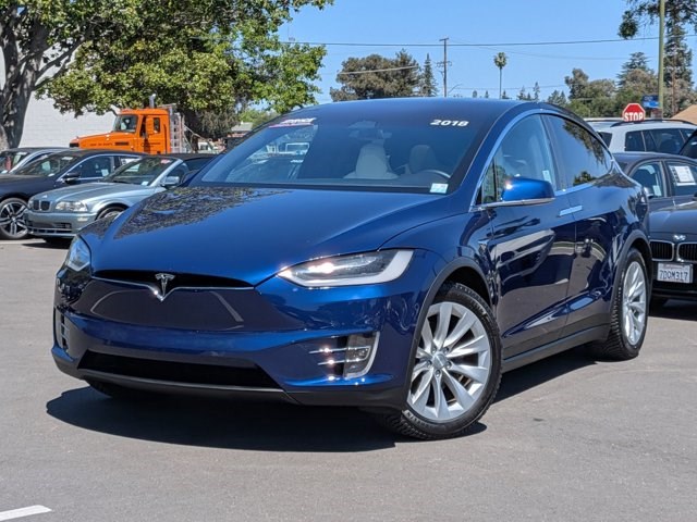 Blue 2018 Tesla Model X 75D AWD SUV / Crossover All-Wheel Drive Automatic
