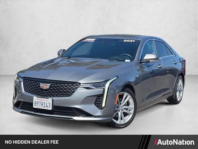 Gray (Satin Steel Metallic) 2021 Cadillac CT4 Sedan Rear-Wheel Drive 8-Speed Automatic