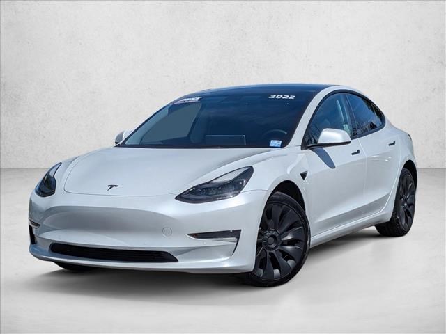 Pearl White Multi-Coat 2022 Tesla Model 3 RWD Sedan Rear-Wheel Drive Automatic