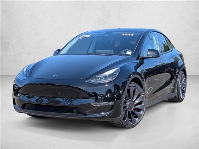 Solid Black 2022 Tesla Model Y Performance AWD SUV / Crossover All-Wheel Drive Automatic