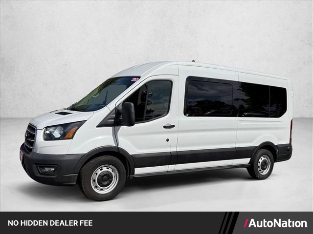 Oxford White 2020 Ford Transit Passenger 350 XL Medium Roof LWB RWD with Sliding Passenger-Side Door Van Rear-Wheel Drive Automatic