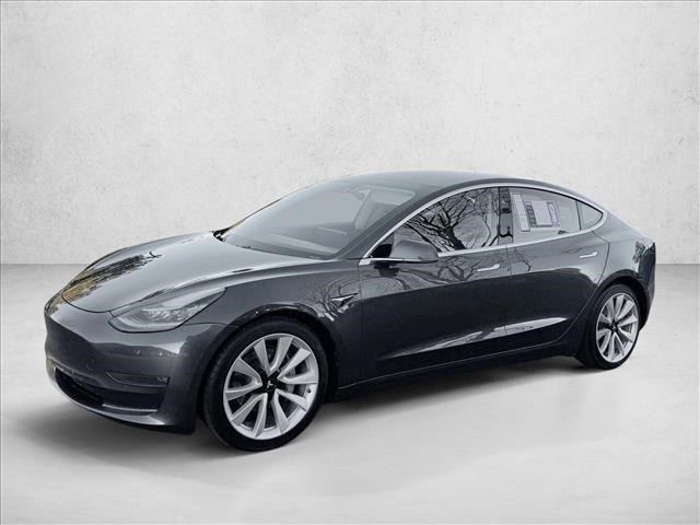 Gray 2018 Tesla Model 3 Long Range AWD Sedan All-Wheel Drive 1-Speed Automatic