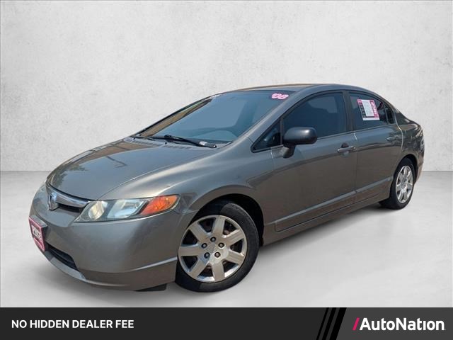 Alabaster Silver Metallic 2008 Honda Civic Sedan Front-Wheel Drive 5-Speed Manual