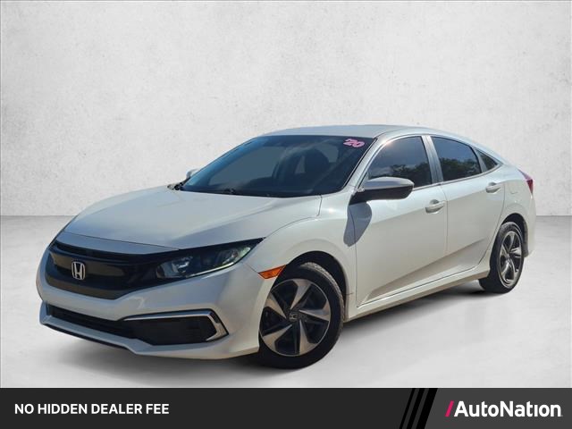 White 2020 Honda Civic Sedan Front-Wheel Drive Automatic
