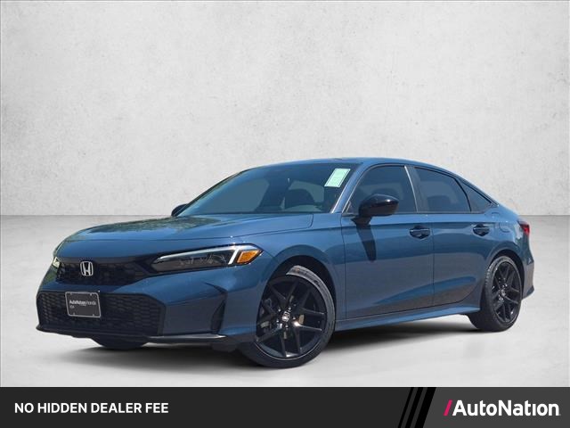 Blue Lagoon Pearl 2026 Honda Civic Sport FWD Sedan Front-Wheel Drive Continuously Variable Transmission