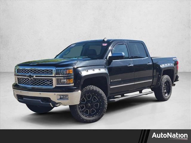 Black 2015 Chevrolet Silverado 1500 LTZ Crew Cab 4WD Pickup Truck Four-Wheel Drive Automatic