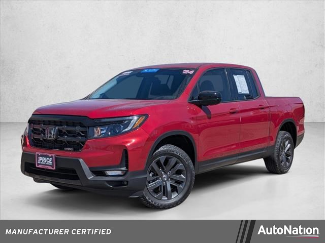 Radiant Red Metallic Ii 2024 Honda Ridgeline Sport AWD Pickup Truck All-Wheel Drive Automatic