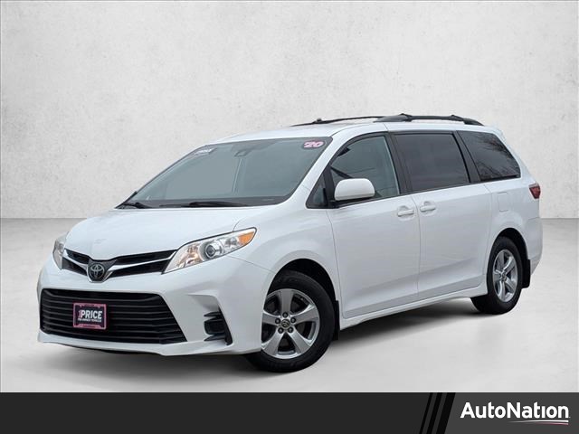 White 2020 Toyota Sienna LE 7-Passenger FWD with Auto-Access Seat Minivan Front-Wheel Drive Automatic