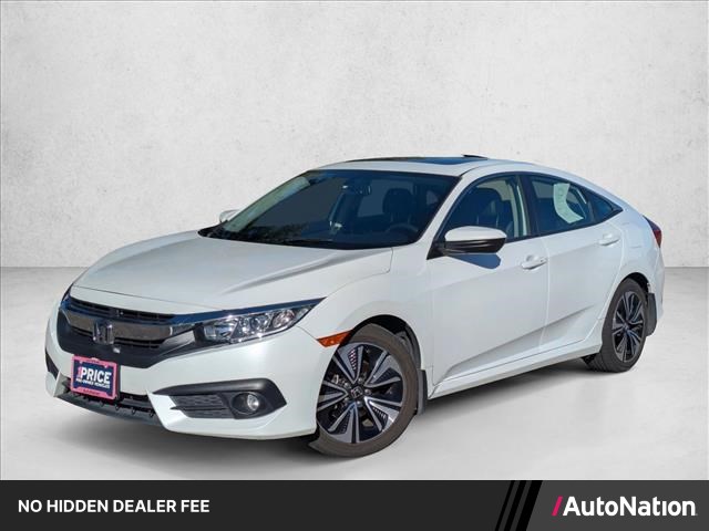 White 2018 Honda Civic Sedan Front-Wheel Drive Automatic
