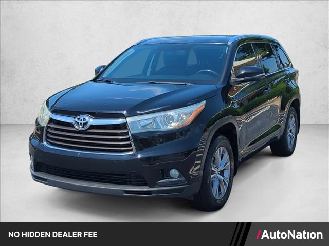 Attitude Black Metallic 2015 Toyota Highlander XLE SUV / Crossover Front-Wheel Drive Automatic