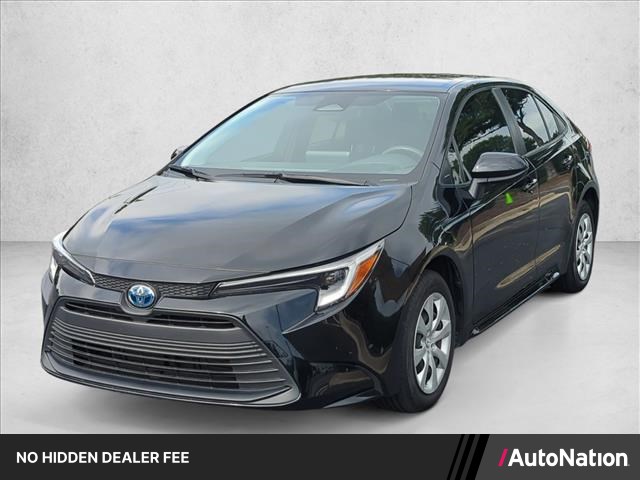 Midnight Black Metallic 2024 Toyota Corolla Hybrid Sedan Front-Wheel Drive Continuously Variable Transmission
