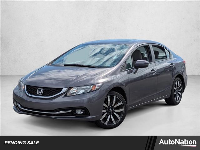 Gray (Modern Steel Metallic) 2015 Honda Civic EX-L Sedan Front-Wheel Drive Continuously Variable Transmission
