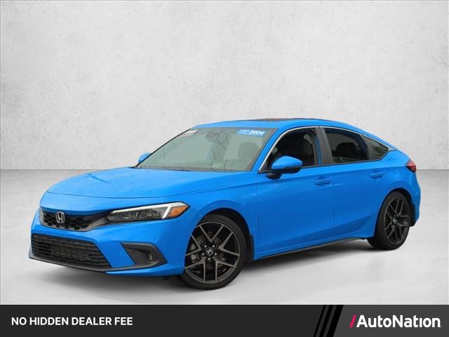 Boost Blue Pearl 2024 Honda Civic Hatchback Hatchback Front-Wheel Drive 6-Speed Manual