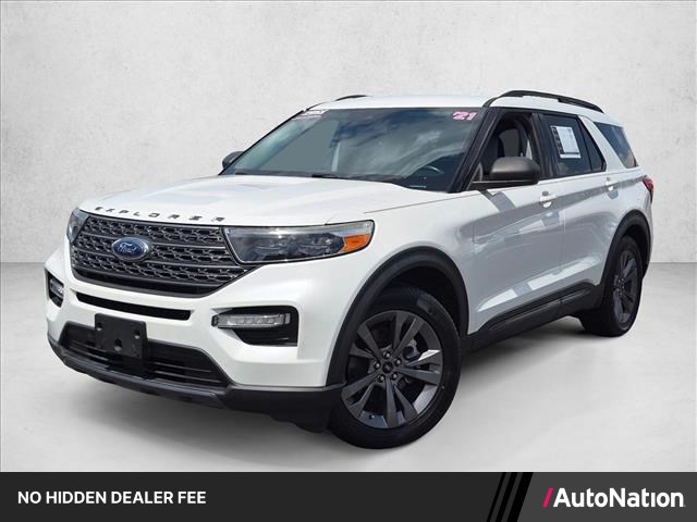 Star White Metallic Tri-Coat 2021 Ford Explorer XLT RWD SUV / Crossover Rear-Wheel Drive Automatic
