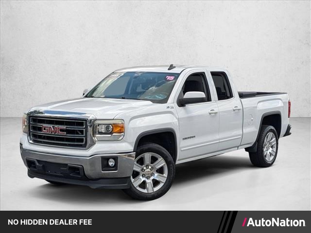 White 2015 GMC Sierra 1500 SLE Double Cab 4WD Pickup Truck Four-Wheel Drive Automatic