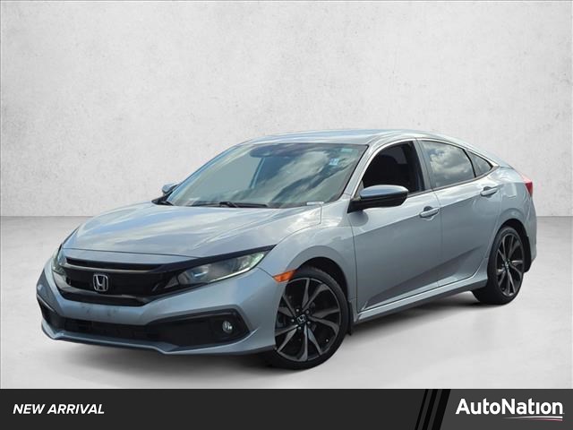 Lunar Silver Metallic 2019 Honda Civic Sport FWD Sedan Front-Wheel Drive Continuously Variable Transmission