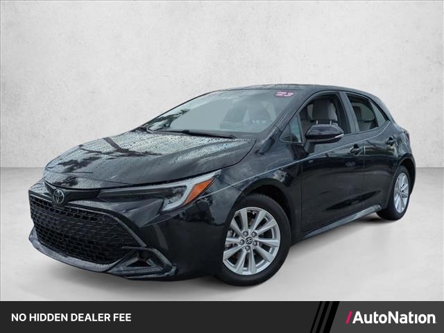 Midnight Black Metallic 2023 Toyota Corolla Hatchback Hatchback Front-Wheel Drive Continuously Variable Transmission