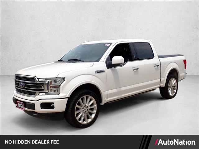 White Platinum Metallic Tri-Coat 2018 Ford F-150 Pickup Truck Four-Wheel Drive Automatic