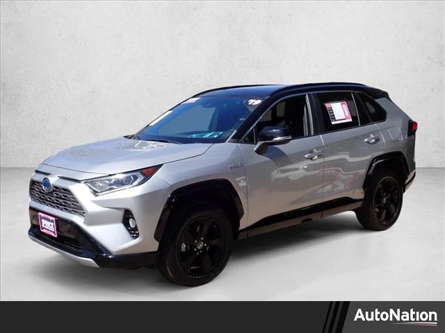 Silver Sky Metallic w/Black Roof 2019 Toyota RAV4 Hybrid XSE AWD SUV / Crossover All-Wheel Drive Automatic