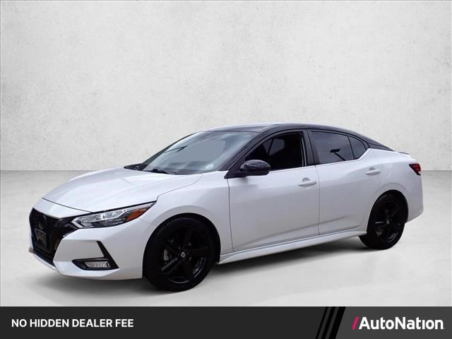Aspen White Tricoat/Super Black 2022 Nissan Sentra Sedan Front-Wheel Drive Automatic