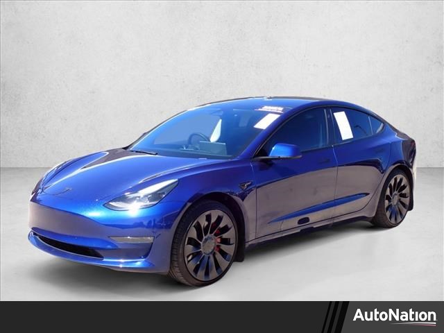 Deep Blue Metallic 2023 Tesla Model 3 Performance AWD Sedan All-Wheel Drive Automatic