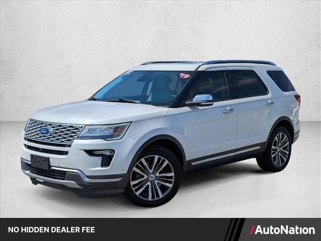 White Platinum Metallic Tri-Coat 2019 Ford Explorer SUV / Crossover All-Wheel Drive 6-Speed Automatic