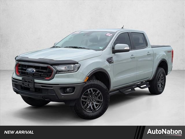 Cactus Gray 2022 Ford Ranger Lariat SuperCrew 4WD Pickup Truck Four-Wheel Drive Automatic