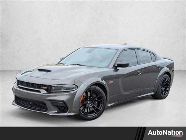 Gray (Granite Pearlcoat) 2023 Dodge Charger Scat Pack Widebody RWD Sedan Rear-Wheel Drive 8-Speed Automatic