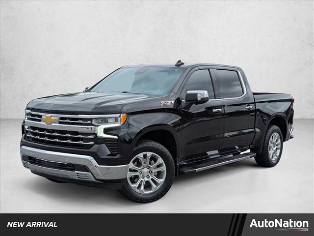 Black 2023 Chevrolet Silverado 1500 LTZ Crew Cab 4WD Pickup Truck Four-Wheel Drive Automatic