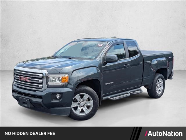 Dark Slate Metallic 2018 GMC Canyon Pickup Truck Four-Wheel Drive 8-Speed Automatic