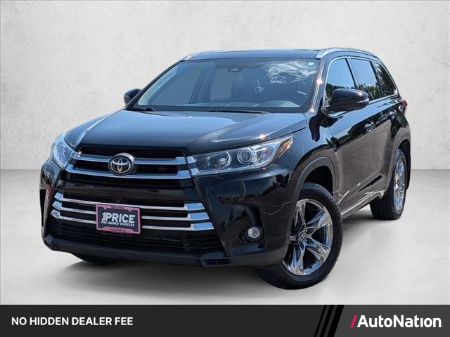 Midnight Black Metallic 2019 Toyota Highlander SUV / Crossover All-Wheel Drive Automatic