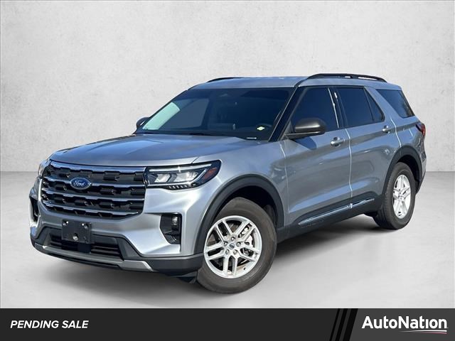 Iconic Silver Metallic 2025 Ford Explorer Active RWD SUV / Crossover Rear-Wheel Drive Automatic