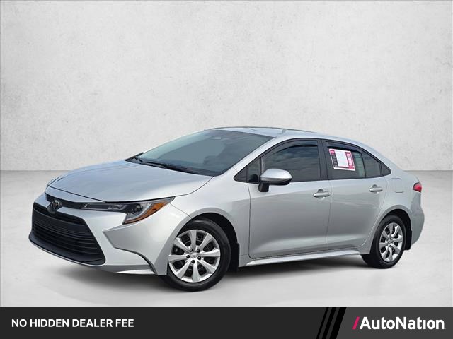 Classic Silver 2025 Toyota Corolla LE FWD Sedan Front-Wheel Drive Continuously Variable Transmission