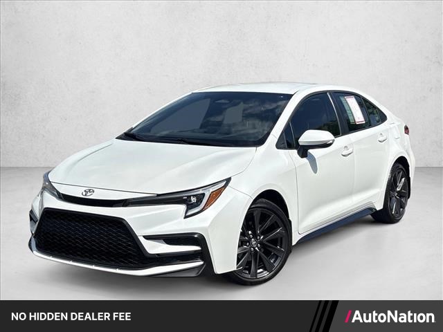 White 2025 Toyota Corolla SE FWD Sedan Front-Wheel Drive Continuously Variable Transmission
