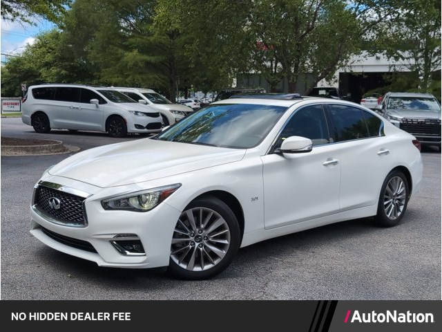 Pure White 2018 INFINITI Q50 Sedan Rear-Wheel Drive Automatic
