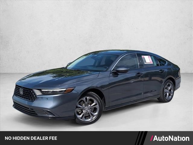 Meteorite Gray Metallic 2024 Honda Accord Hybrid EX-L FWD Sedan Front-Wheel Drive Automatic