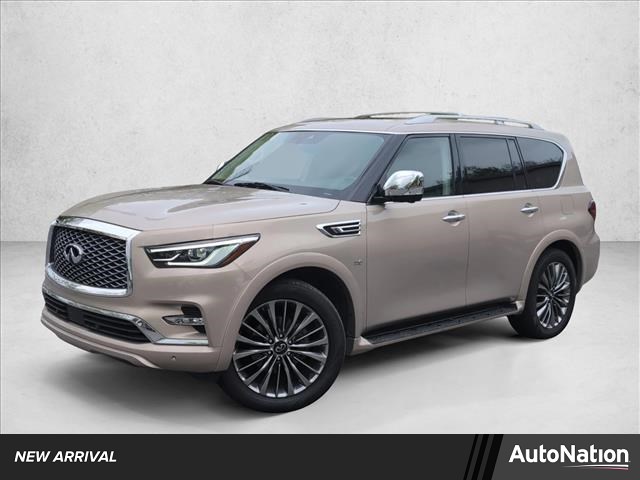 Silver 2019 INFINITI QX80 Luxe 4WD SUV / Crossover All-Wheel Drive 7-Speed Automatic