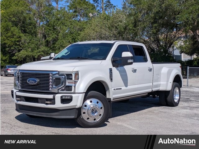 Star White Metallic Tri-Coat 2020 Ford F-450 Super Duty Limited Crew Cab LB DRW 4WD Pickup Truck Four-Wheel Drive Automatic
