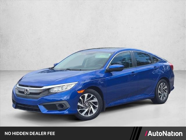 Blue 2017 Honda Civic Sedan Front-Wheel Drive Automatic