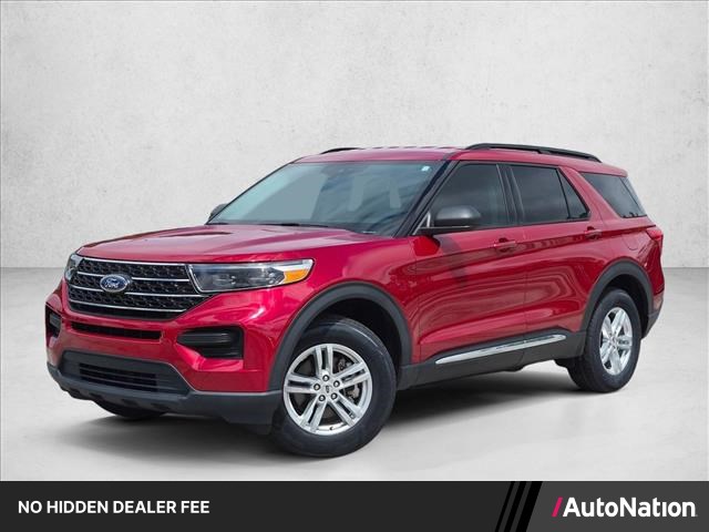 Rapid Red Metallic Tinted Clearcoat 2022 Ford Explorer XLT AWD SUV / Crossover All-Wheel Drive Automatic