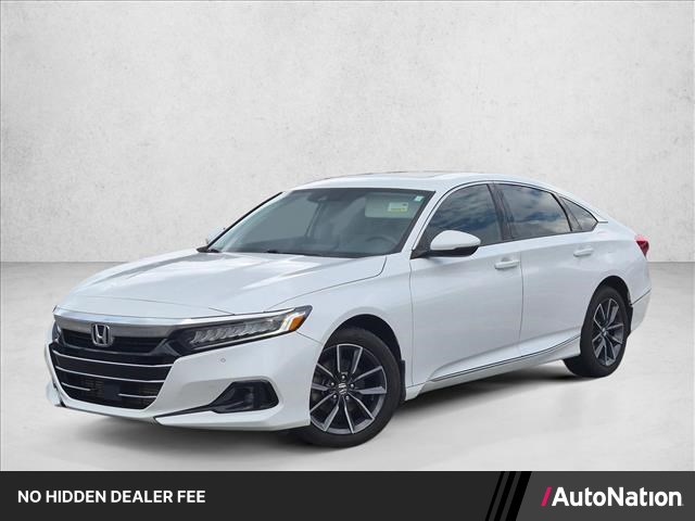 Platinum White Pearl 2021 Honda Accord Sedan Front-Wheel Drive Automatic
