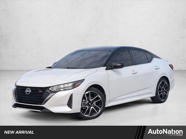 Aspen White Tricoat/Super Black 2024 Nissan Sentra SR FWD Sedan Front-Wheel Drive Automatic