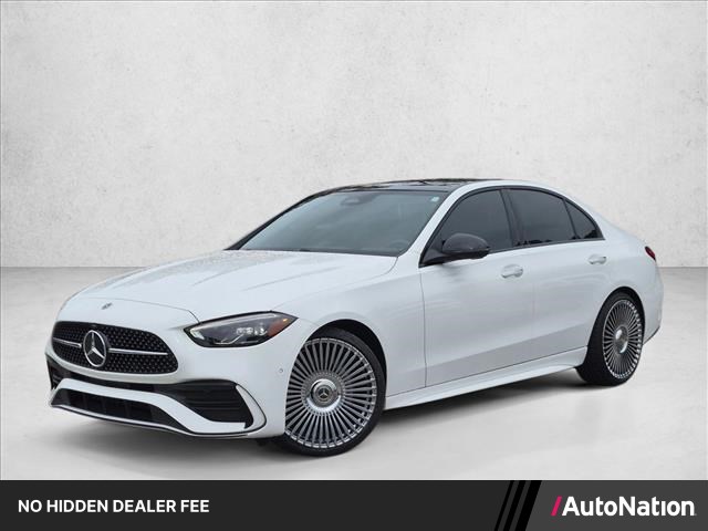 Polar White 2024 Mercedes-Benz C-Class Sedan Rear-Wheel Drive Automatic