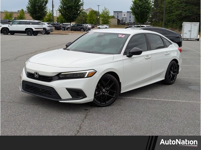 Platinum White Pearl 2022 Honda Civic Sport FWD Sedan Front-Wheel Drive Automatic