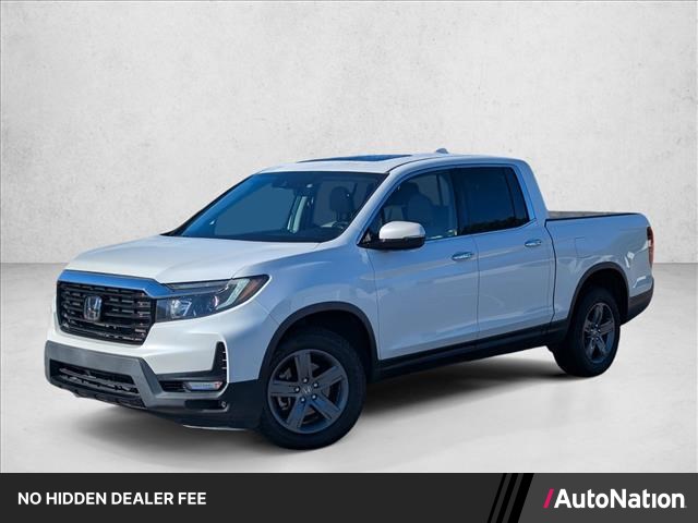 Gray (Platinum White Pea) 2021 Honda Ridgeline Pickup Truck All-Wheel Drive 6-Speed Automatic