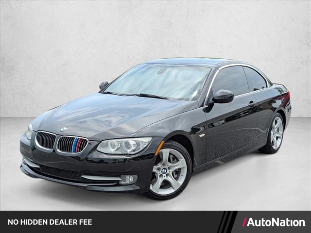 Jet Black 2013 BMW 3 Series Convertible Rear-Wheel Drive Automatic