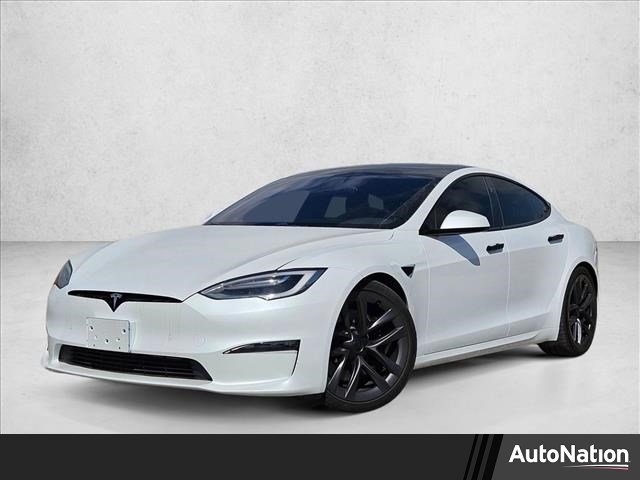Pearl White Multi-Coat 2021 Tesla Model S Plaid AWD Sedan All-Wheel Drive Automatic