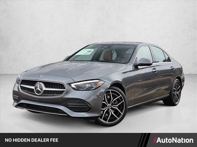 Gray (Selenite Grey Metallic) 2026 Mercedes-Benz C-Class Sedan Rear-Wheel Drive Automatic