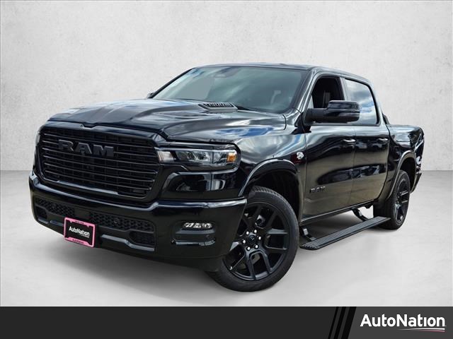 Diamond Black Crystal Pearlcoat 2026 RAM 1500 Laramie Crew Cab 4WD Pickup Truck Four-Wheel Drive 8-Speed Automatic